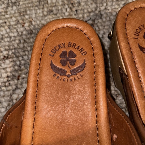 Lucky Brand Suede and Leather Clogs - Picture 4 of 5